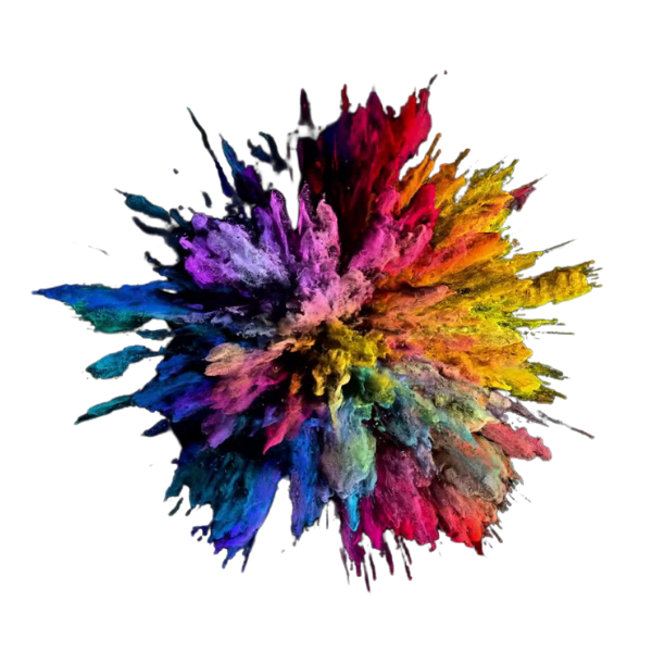 Colourful abstract burst graphic used in the corner of the ÉclatTech home page hero banner